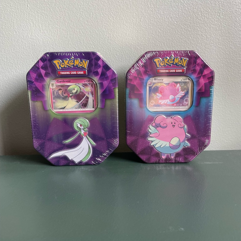 Sealed Pokemon Gardevor and Blissey Tins
